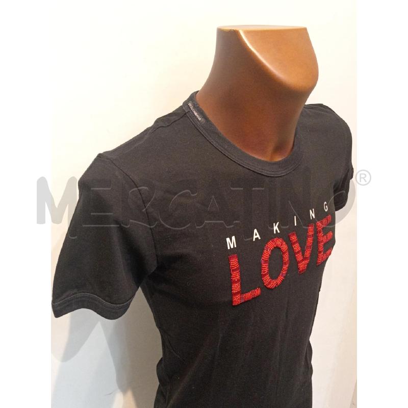 T SHIRT UOMO DOLCE&GABBANA NERA SCRITTA LOVE ROSSA  | Mercatino dell'Usato Moncalieri bengasi 3