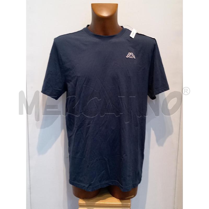 T SHIRT UOMO KAPPA BLU LOGO BIANCO  | Mercatino dell'Usato Moncalieri bengasi 1
