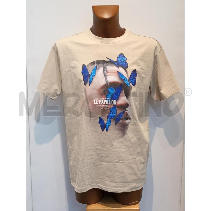 T SHIRT UOMO MISTER TEE BEIGE LE PAPILLON  | Mercatino dell'Usato Moncalieri bengasi 1