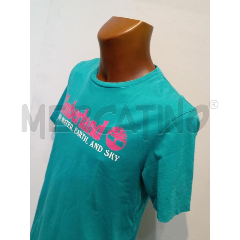 T SHIRT UOMO TIMBERLAND VERDE LOGO ROSA | Mercatino dell'Usato Moncalieri bengasi 3