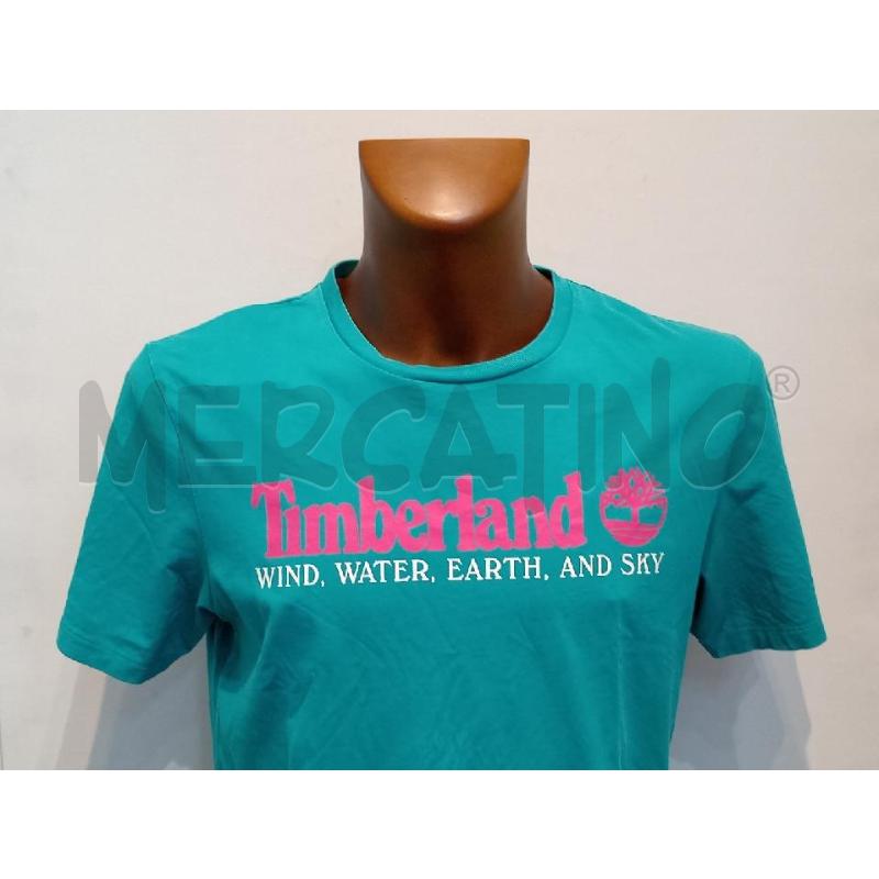 T SHIRT UOMO TIMBERLAND VERDE LOGO ROSA | Mercatino dell'Usato Moncalieri bengasi 4
