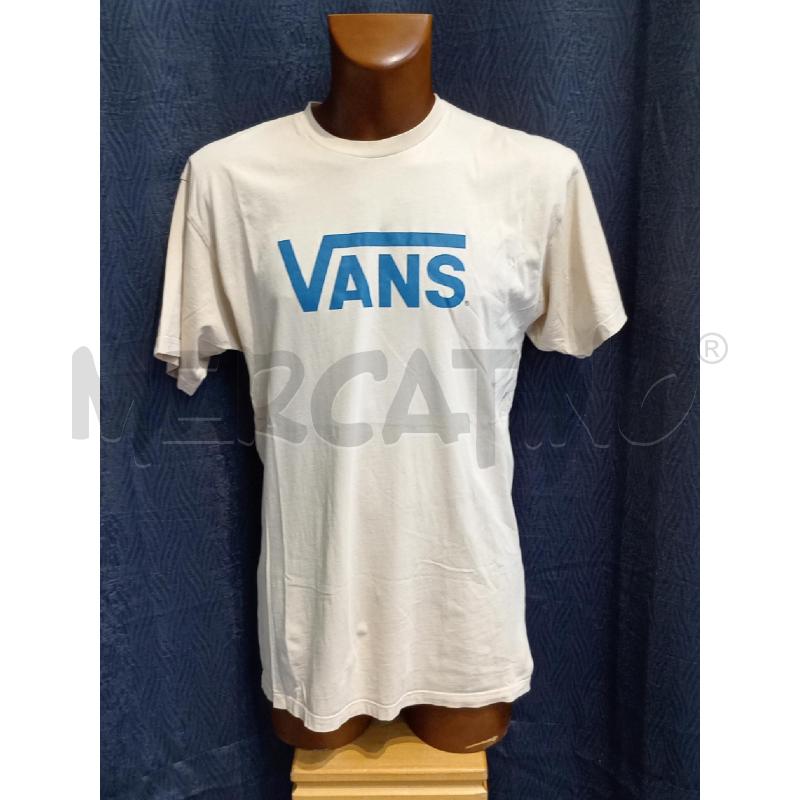 T SHIRT UOMO VANS BEIGE LOGO BLU  | Mercatino dell'Usato Moncalieri bengasi 1