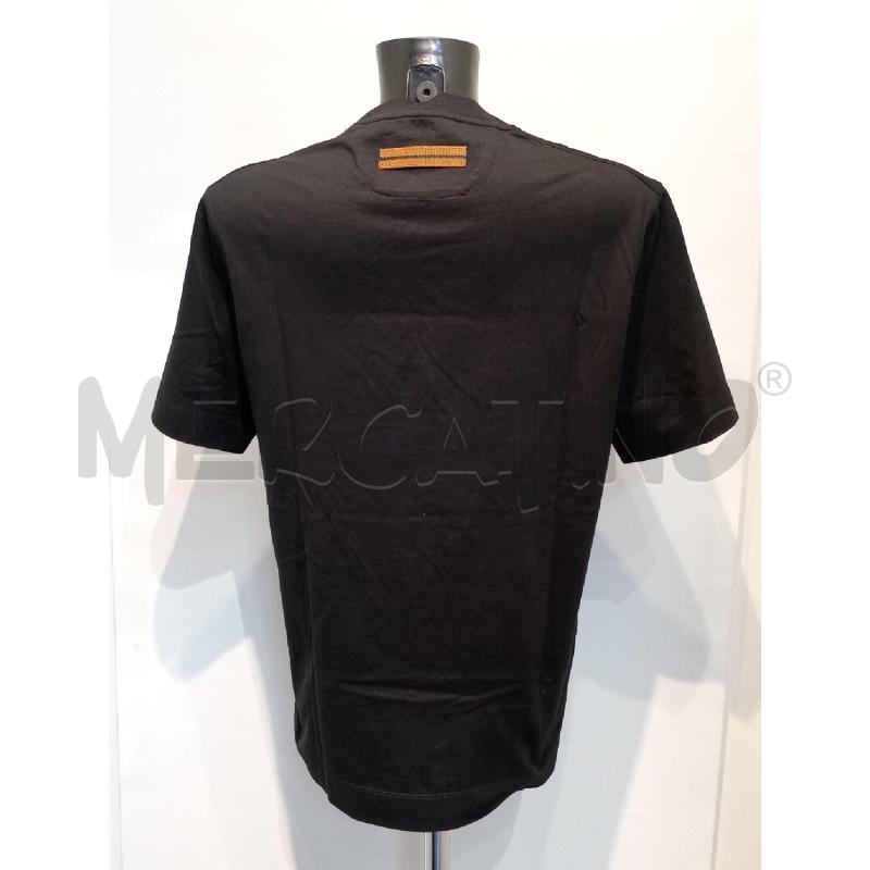 T SHIRT UOMO ZEGNA NERA LOGO BIANCO  | Mercatino dell'Usato Moncalieri bengasi 2