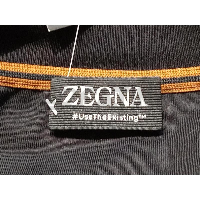 T SHIRT UOMO ZEGNA NERA LOGO BIANCO  | Mercatino dell'Usato Moncalieri bengasi 5