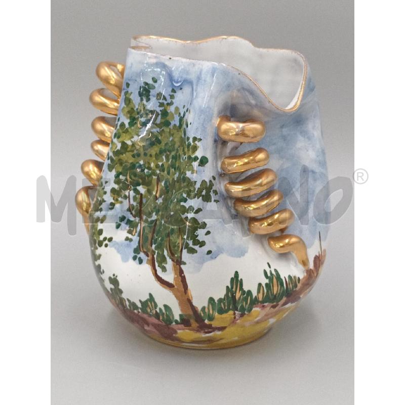 VASETTO CERAMICA ALBISOLA MANICI DORATI  | Mercatino dell'Usato Moncalieri bengasi 1