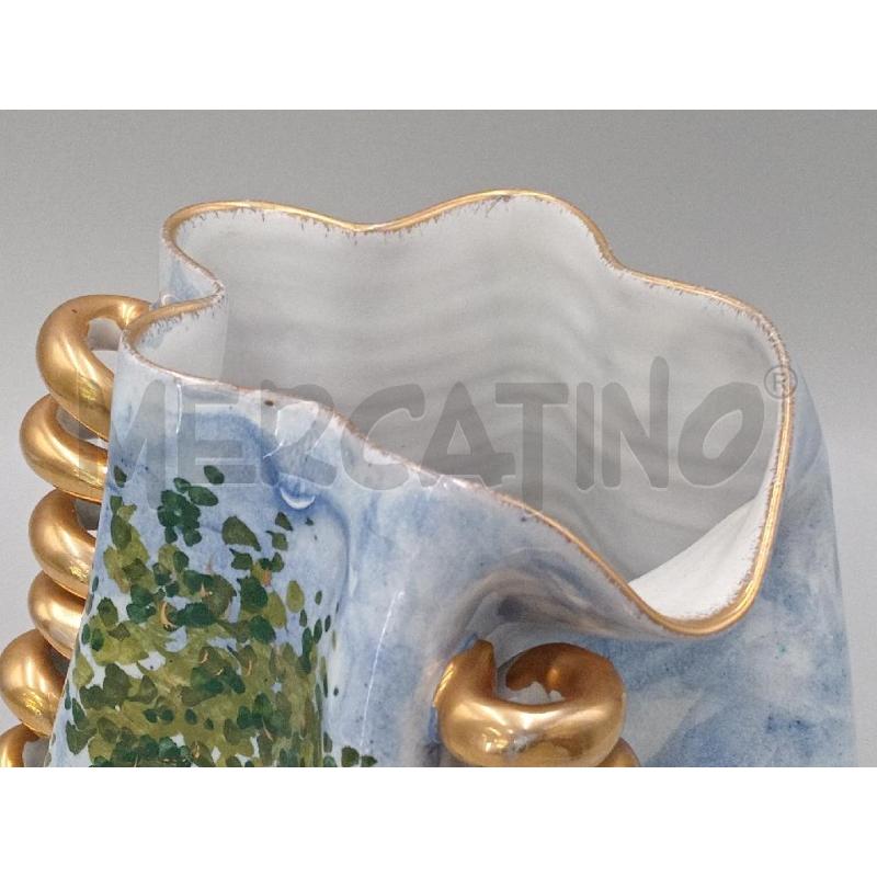 VASETTO CERAMICA ALBISOLA MANICI DORATI  | Mercatino dell'Usato Moncalieri bengasi 2