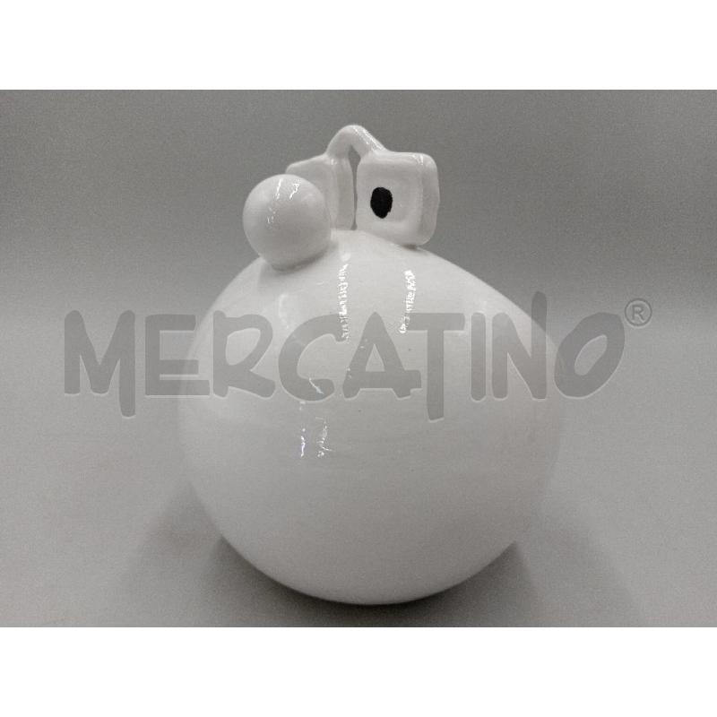 VASETTO CERAMICA BIANCA PAPALLA PHILCO SFERICO  | Mercatino dell'Usato Moncalieri bengasi 2