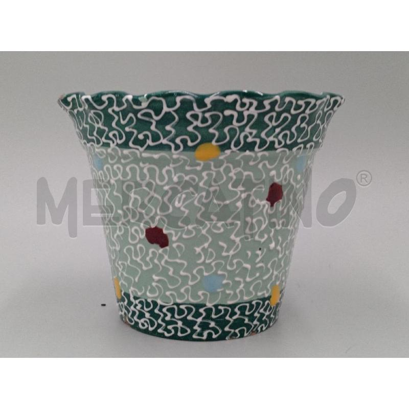VASETTO CERAMICA SMALTATA C/SBECCATURA SUL BORDO | Mercatino dell'Usato Moncalieri bengasi 2