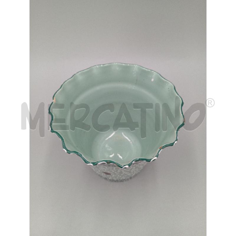 VASETTO CERAMICA SMALTATA C/SBECCATURA SUL BORDO | Mercatino dell'Usato Moncalieri bengasi 3