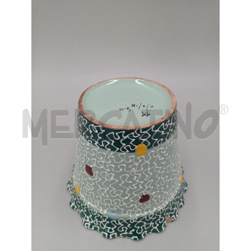 VASETTO CERAMICA SMALTATA C/SBECCATURA SUL BORDO | Mercatino dell'Usato Moncalieri bengasi 4