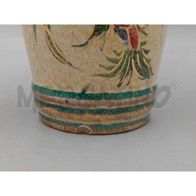 VASETTO CERAMICA SMALTATA LUCIDA C/DECORO FLOREALE  | Mercatino dell'Usato Moncalieri bengasi 3