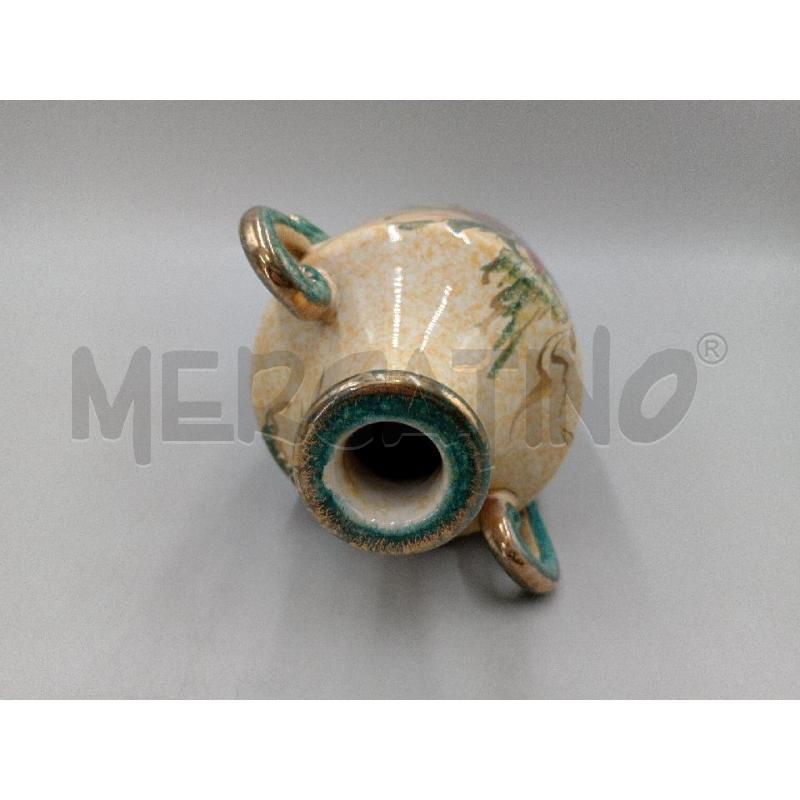 VASETTO CERAMICA SMALTATA LUCIDA C/DECORO FLOREALE  | Mercatino dell'Usato Moncalieri bengasi 4