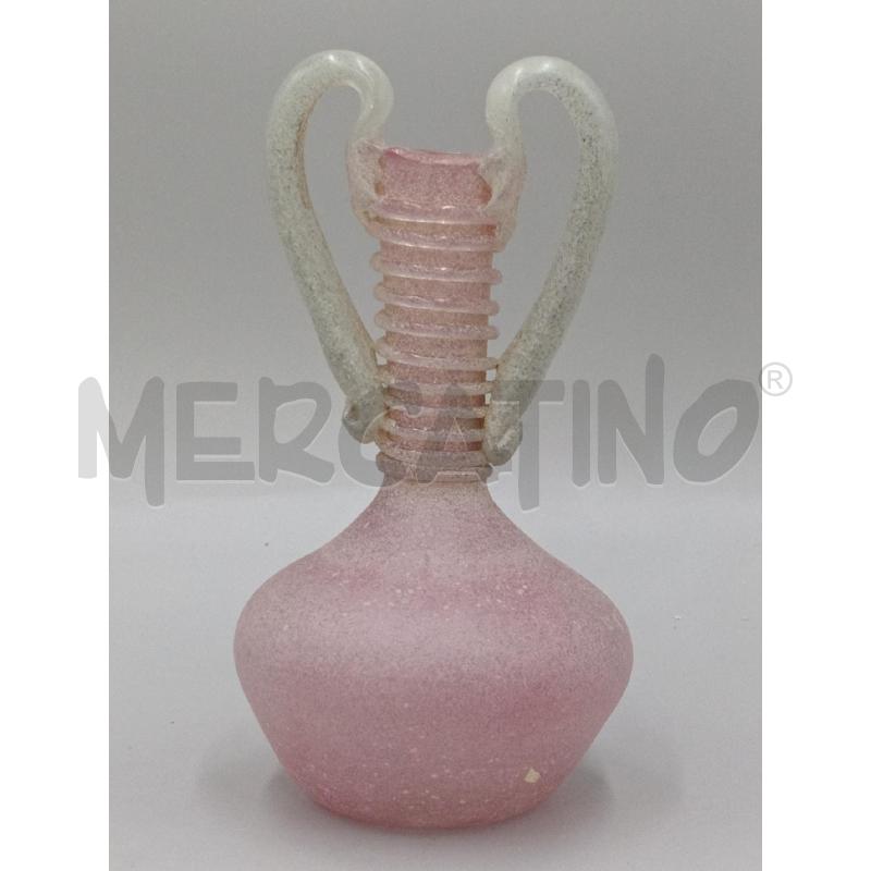 VASETTO VETRO ACIDATO C/DOPPI MANICI E LAVORAZIONE SPIRALE S/STELO | Mercatino dell'Usato Moncalieri bengasi 1