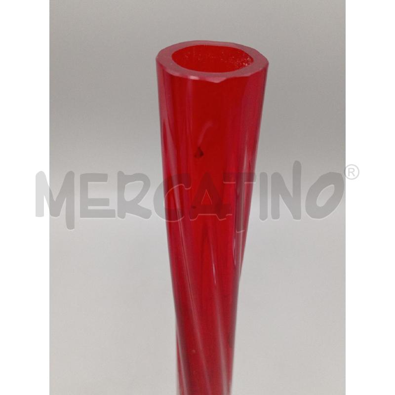 VASETTO VETRO PORTA FIORE CANULA ROSSA  | Mercatino dell'Usato Moncalieri bengasi 5
