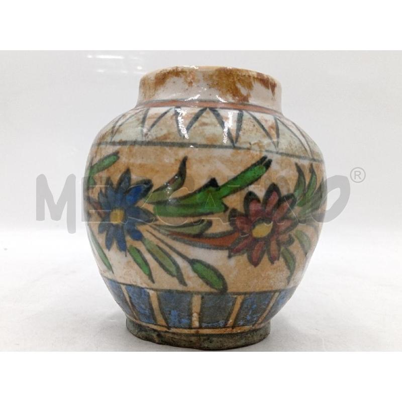 VASETTO  MAIOLICA DIPINTO FIORI ALTO CM 14 | Mercatino dell'Usato Moncalieri bengasi 2