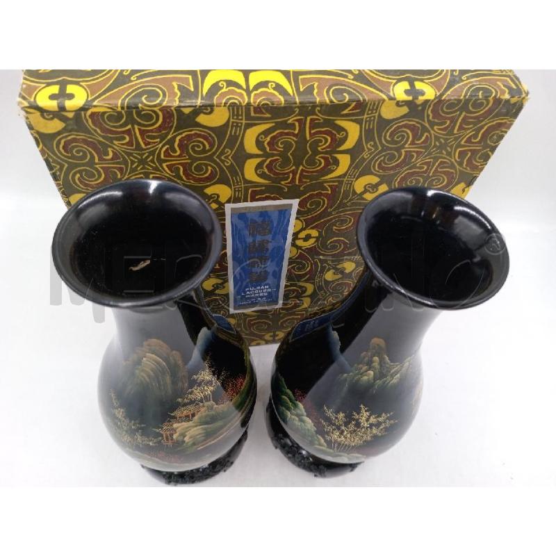 VASI COPPIA LACCA CINA FUJIAN LACQUER WARES C/SCATOLA | Mercatino dell'Usato Moncalieri bengasi 3