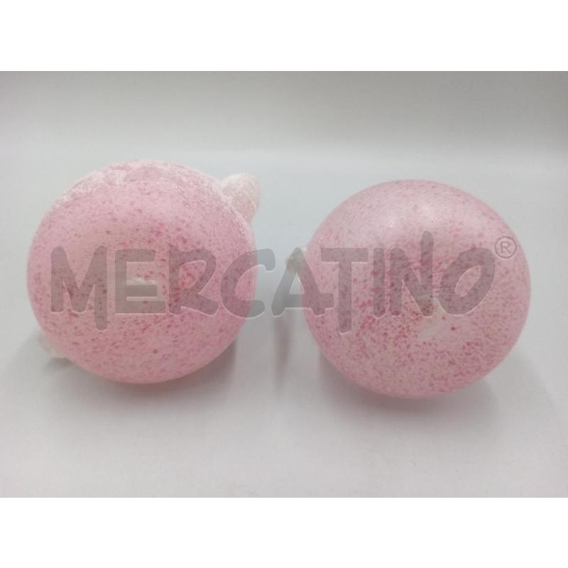 VASI COPPIA VETRO ACIDATO ROSA C/MANICI BIANCHI OPACHI LAVORATI | Mercatino dell'Usato Moncalieri bengasi 5