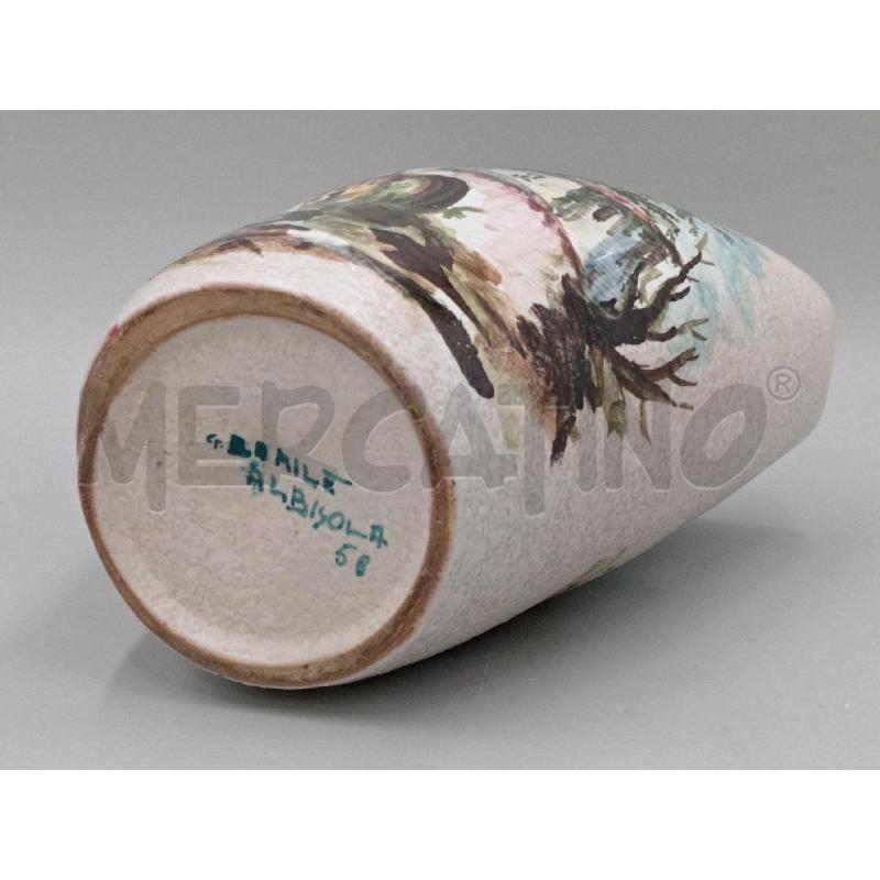 VASO CERAMICA ALBISOLA DECORO CASETTA NELLA NATURA | Mercatino dell'Usato Moncalieri bengasi 4