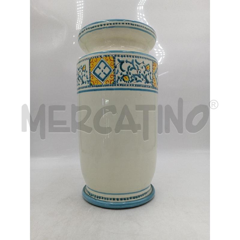 VASO CERAMICA ANTONIO FASANO GROTTAGLIE FORMA CILINDRICA  | Mercatino dell'Usato Moncalieri bengasi 1