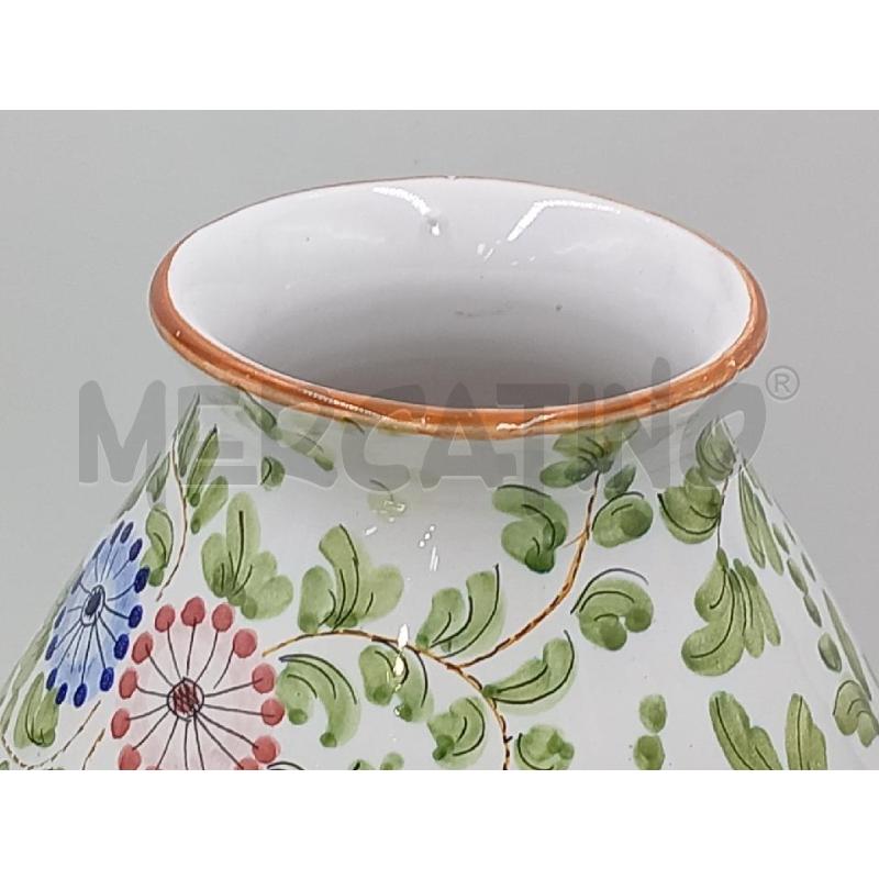 VASO CERAMICA BIANCA C/DECORAZIONE FLOREALE  | Mercatino dell'Usato Moncalieri bengasi 2