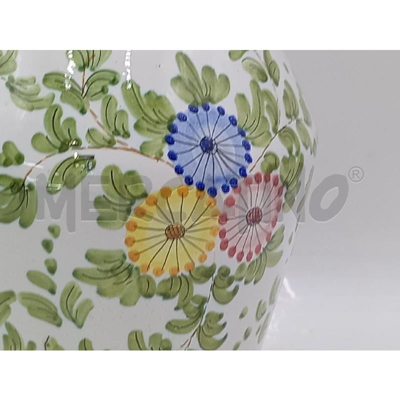 VASO CERAMICA BIANCA C/DECORAZIONE FLOREALE  | Mercatino dell'Usato Moncalieri bengasi 3