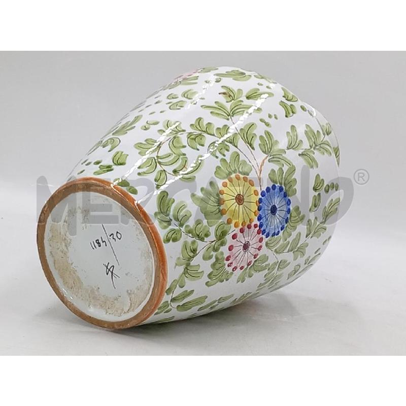 VASO CERAMICA BIANCA C/DECORAZIONE FLOREALE  | Mercatino dell'Usato Moncalieri bengasi 4