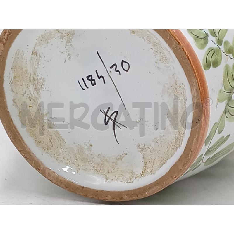 VASO CERAMICA BIANCA C/DECORAZIONE FLOREALE  | Mercatino dell'Usato Moncalieri bengasi 5