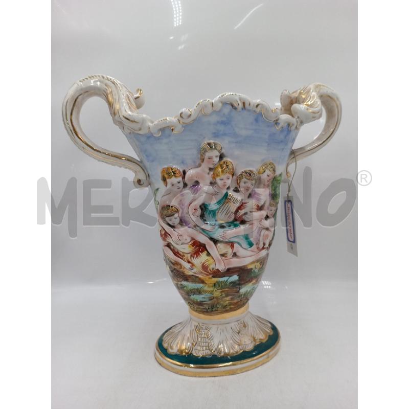 VASO CERAMICA CAPODIMONTE H. 38 | Mercatino dell'Usato Moncalieri bengasi 2