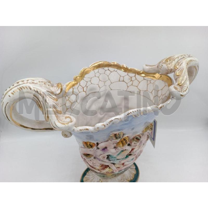 VASO CERAMICA CAPODIMONTE H. 38 | Mercatino dell'Usato Moncalieri bengasi 3