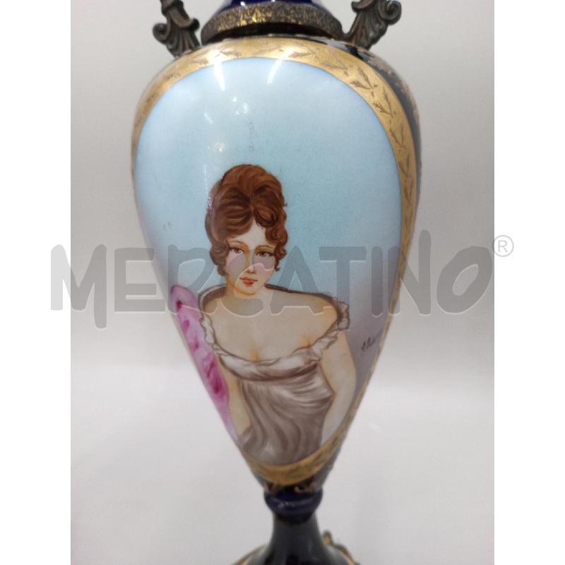 VASO CERAMICA COPPIA DIPINTO DONNE DI UNA VOLTA FIRMATE | Mercatino dell'Usato Moncalieri bengasi 3