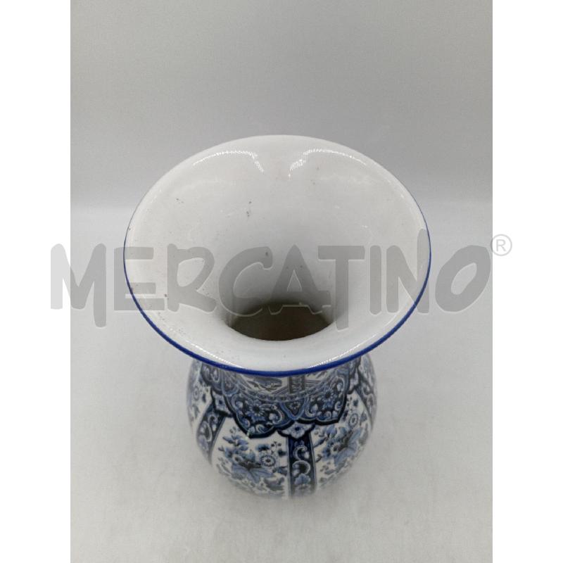 VASO CERAMICA DELFI DECORAZIONE FLOREALE BLU  | Mercatino dell'Usato Moncalieri bengasi 4