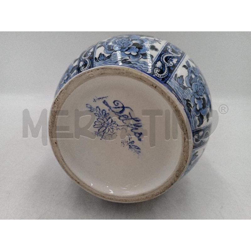 VASO CERAMICA DELFI DECORAZIONE FLOREALE BLU  | Mercatino dell'Usato Moncalieri bengasi 5