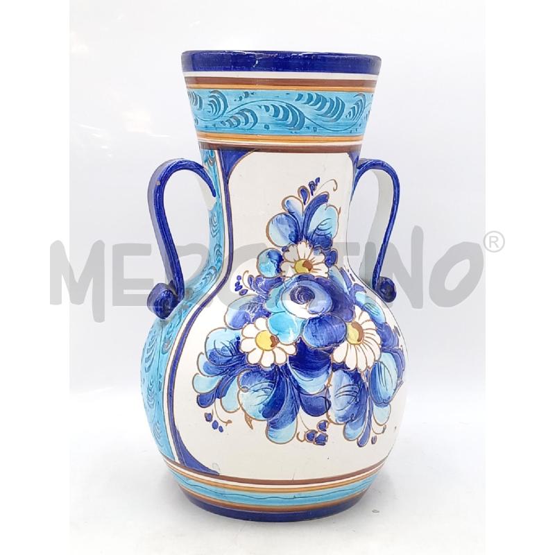 VASO CERAMICA FLOREALE MANICI 30 CM H | Mercatino dell'Usato Moncalieri bengasi 1