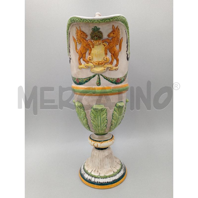 VASO CERAMICA LAURETTANA DECORO STEMMA CAVALLI | Mercatino dell'Usato Moncalieri bengasi 2