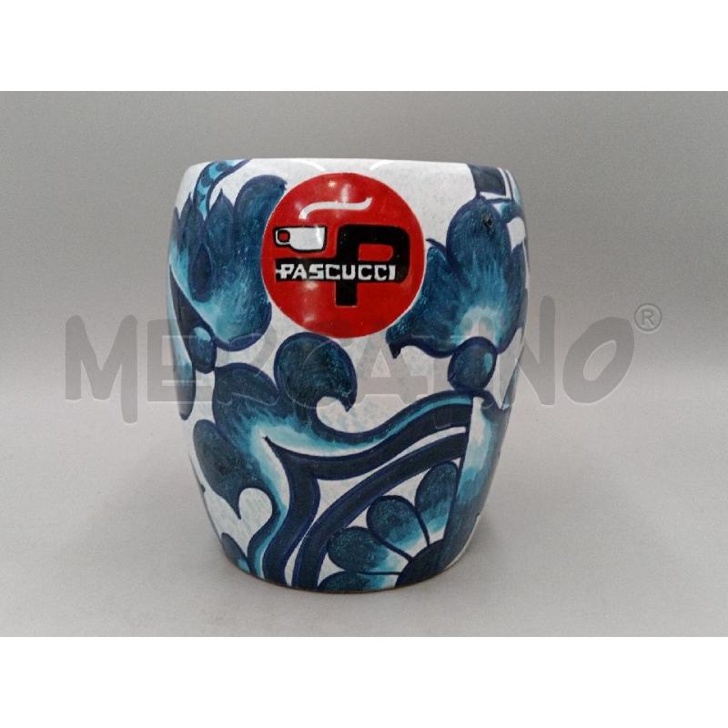VASO CERAMICA PUBBLICITARIO PASCUCCI DECORO FLOREALE  | Mercatino dell'Usato Moncalieri bengasi 1