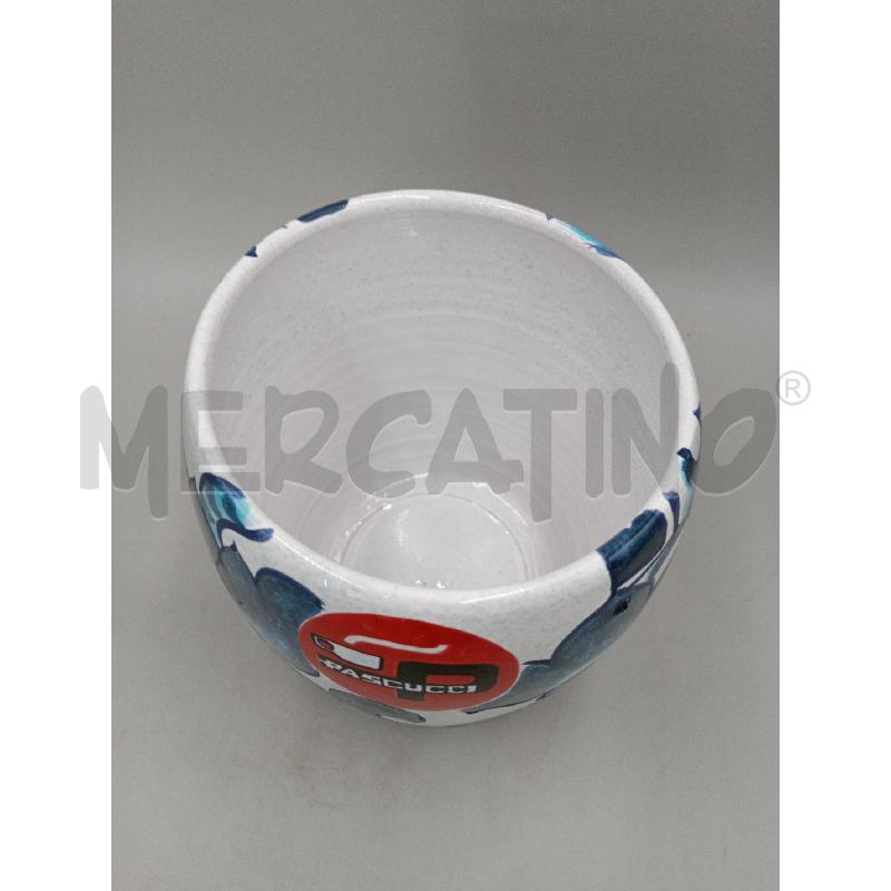 VASO CERAMICA PUBBLICITARIO PASCUCCI DECORO FLOREALE  | Mercatino dell'Usato Moncalieri bengasi 2