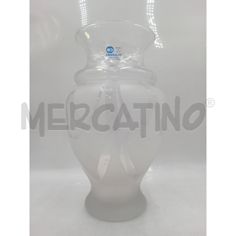 VASO CRISTALLO AL PIOMBO DECORAZIONE OPACA  | Mercatino dell'Usato Moncalieri bengasi 1