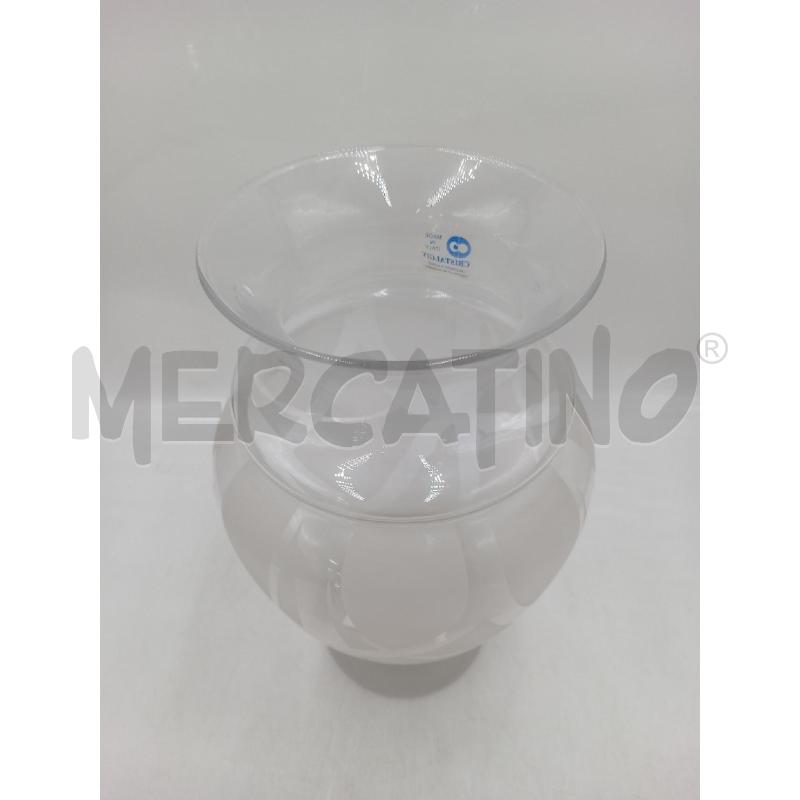 VASO CRISTALLO AL PIOMBO DECORAZIONE OPACA  | Mercatino dell'Usato Moncalieri bengasi 3