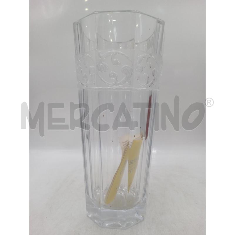 VASO CRISTALLO BOHEMIA C/BORDO FASCIA LAVORATA  | Mercatino dell'Usato Moncalieri bengasi 2
