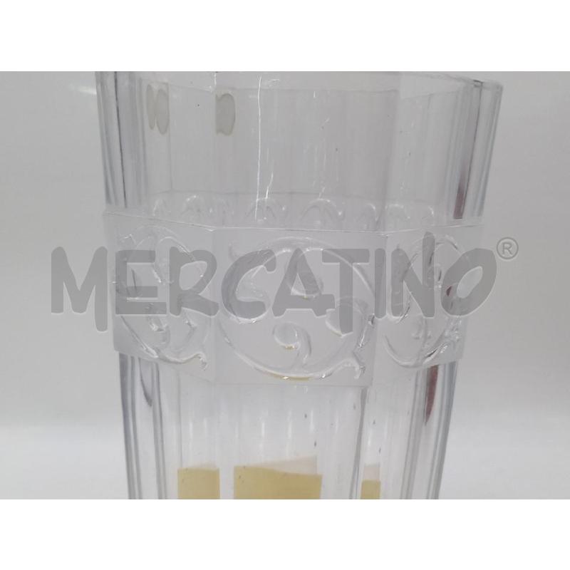 VASO CRISTALLO BOHEMIA C/BORDO FASCIA LAVORATA  | Mercatino dell'Usato Moncalieri bengasi 3