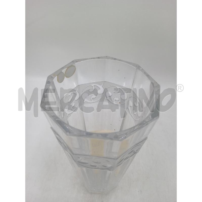 VASO CRISTALLO BOHEMIA C/BORDO FASCIA LAVORATA  | Mercatino dell'Usato Moncalieri bengasi 4