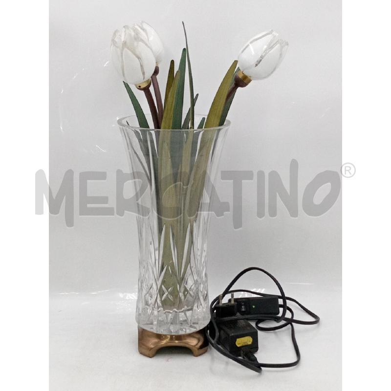 VASO CRISTALLO LAMPADA TULIPANI  | Mercatino dell'Usato Moncalieri bengasi 1