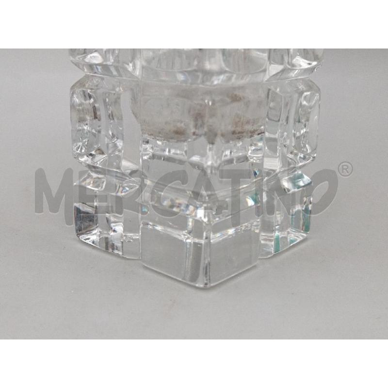 VASO CRISTALLO MOLATO FORMA RETATNGOLARE C/BORDI MOLATI E LAVORAZIONE GEOMETRICA  | Mercatino dell'Usato Moncalieri bengasi 3