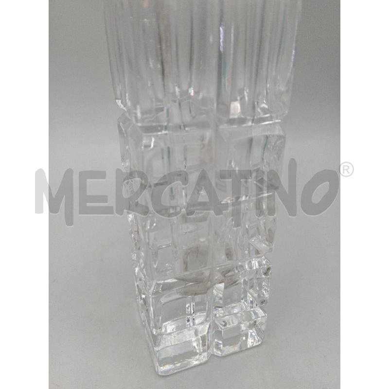 VASO CRISTALLO MOLATO FORMA RETATNGOLARE C/BORDI MOLATI E LAVORAZIONE GEOMETRICA  | Mercatino dell'Usato Moncalieri bengasi 4