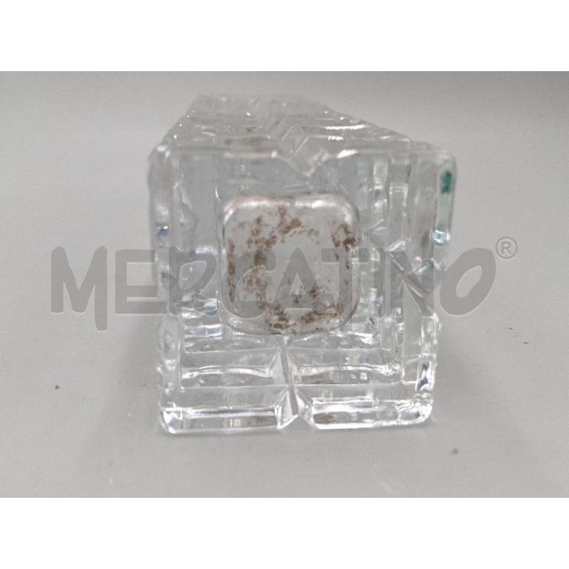VASO CRISTALLO MOLATO FORMA RETATNGOLARE C/BORDI MOLATI E LAVORAZIONE GEOMETRICA  | Mercatino dell'Usato Moncalieri bengasi 5