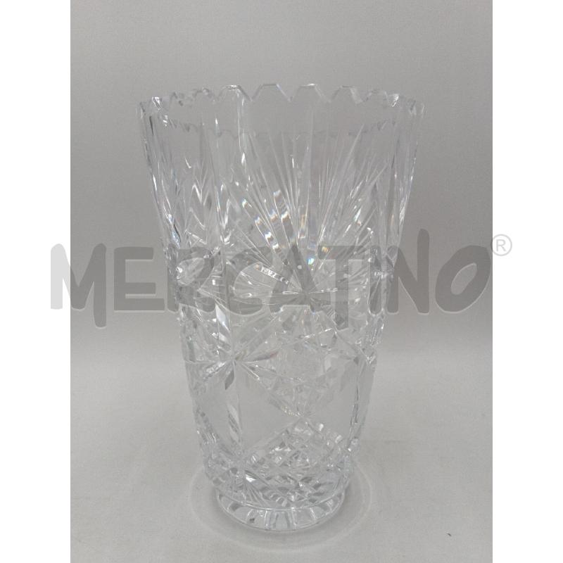 VASO CRISTALLO PORTA FIORE BORDO MOLATO SBECCATO | Mercatino dell'Usato Moncalieri bengasi 1