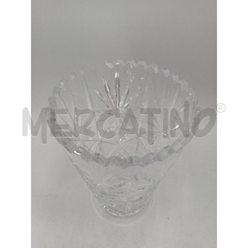 VASO CRISTALLO PORTA FIORE BORDO MOLATO SBECCATO | Mercatino dell'Usato Moncalieri bengasi 2