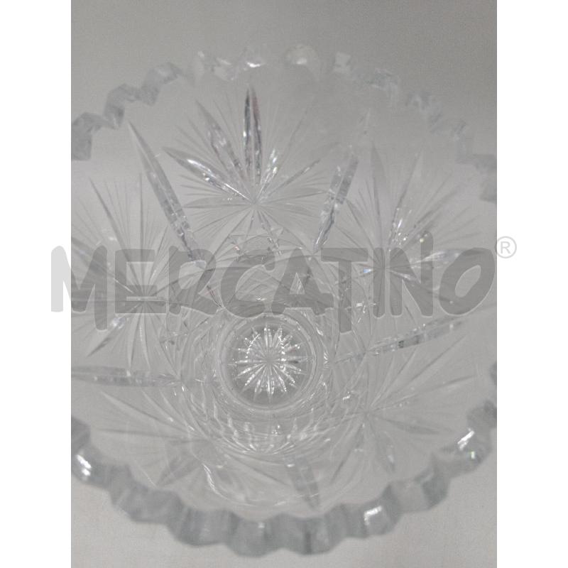 VASO CRISTALLO PORTA FIORE BORDO MOLATO SBECCATO | Mercatino dell'Usato Moncalieri bengasi 4