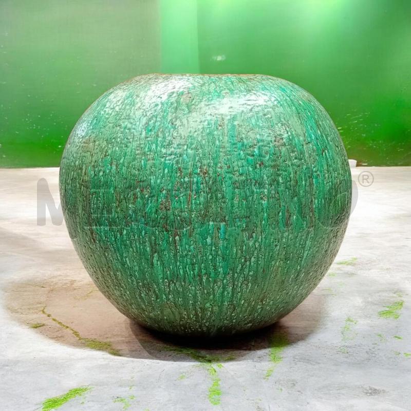 VASO GIGANTE MAIOLICA ALBISOLA MGA TURCHESE ARANCIO  | Mercatino dell'Usato Moncalieri bengasi 2
