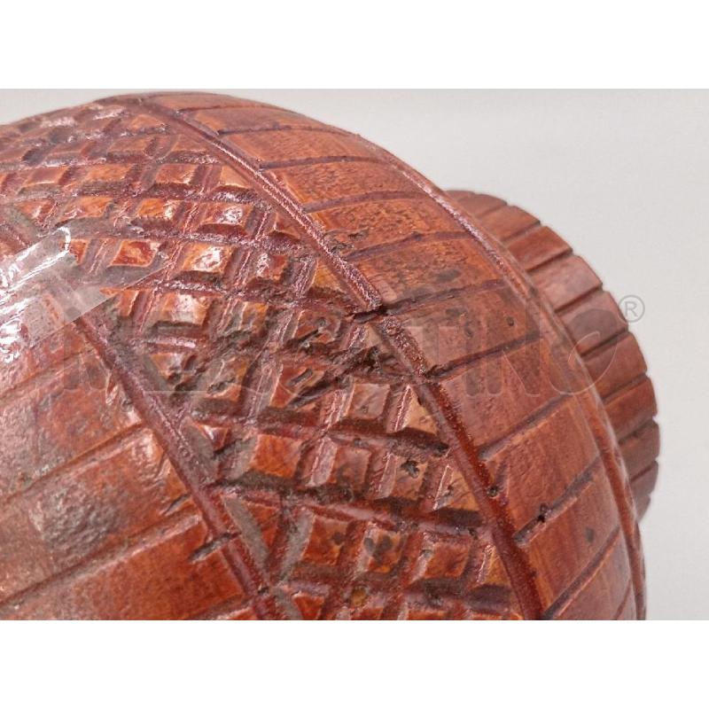 VASO LEGNO SCOLPITO ARTIGIANALE C/COPERCHIO | Mercatino dell'Usato Moncalieri bengasi 5